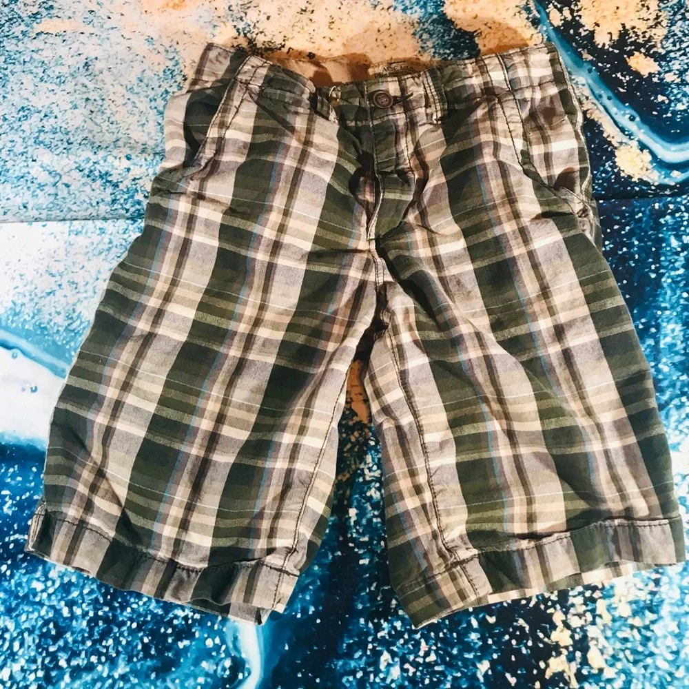 Vintage Green Plaid The Children’s Place Shorts 2000s y2k era stylish kidcore